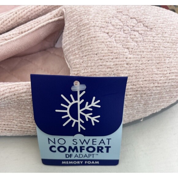 Dearforms Women's Slippers Memory Foam Pink Size XL 12-12 Wide NEW - Picture 2 of 3